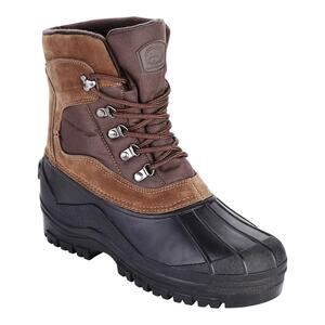 POLAR RANGE Men's Peak Waterproof Cold Weather Snow Boots Brown Size 11